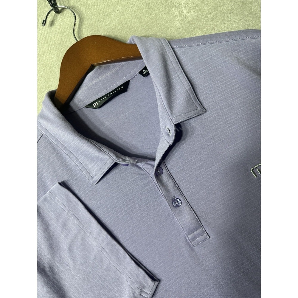 Travis Mathew Golf Polo Shirt Mens XL Purple  Performance Stretch Short Sleeve